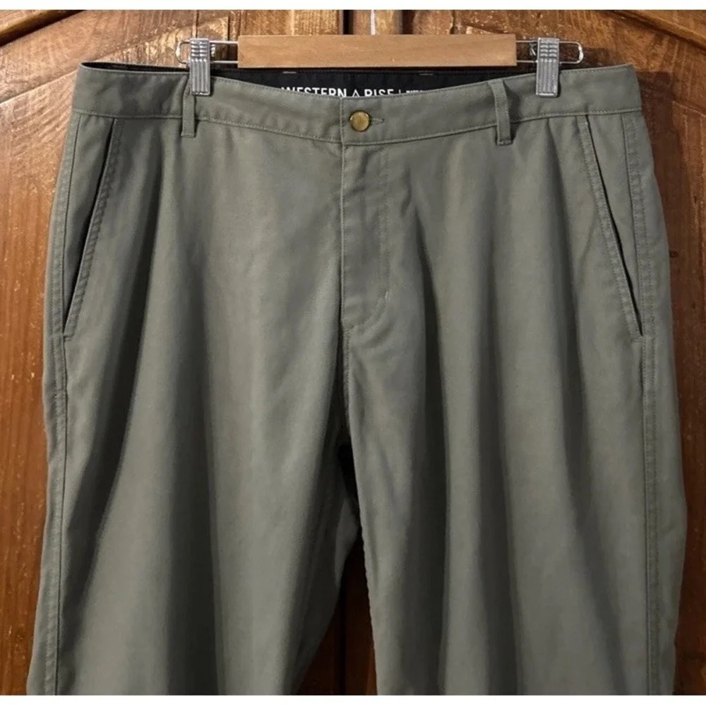 Mens Western Rise Slim Fit Pants Chinos Sz 36‎ Nylon Blend Stretch